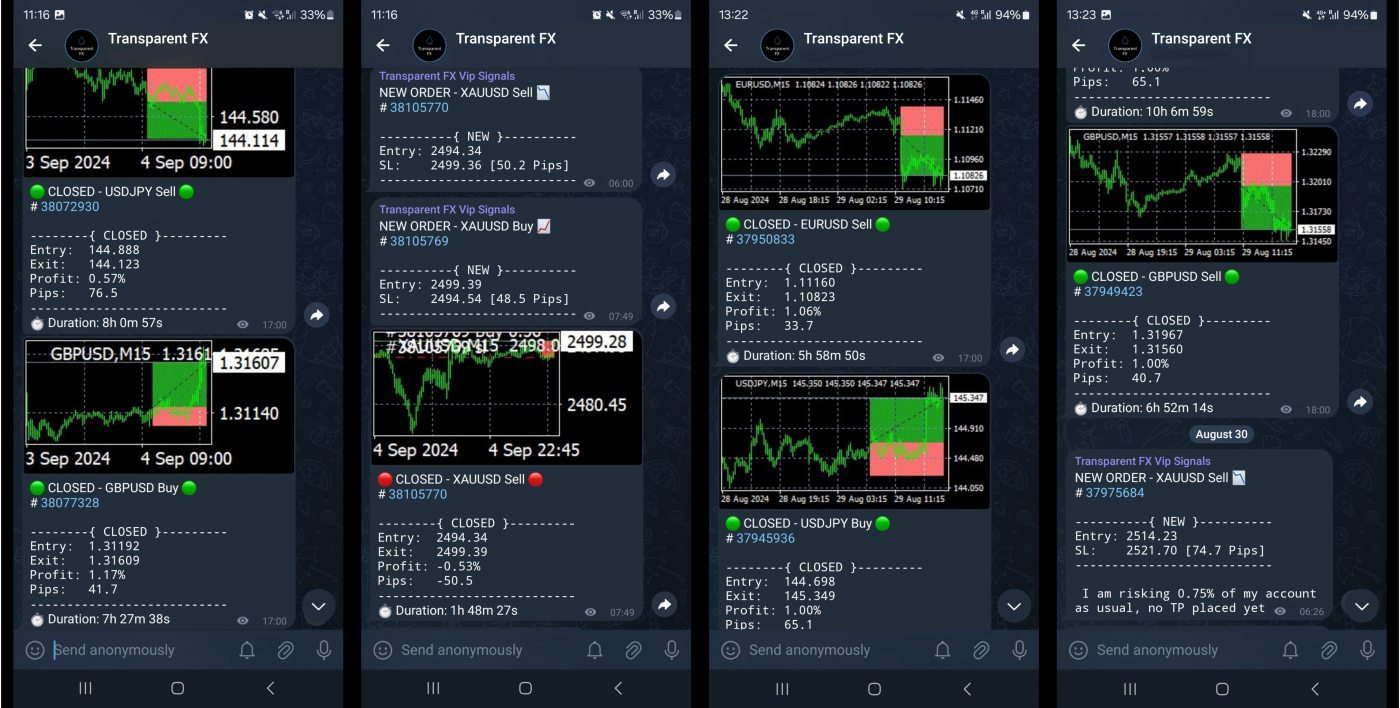 The live trading show interface